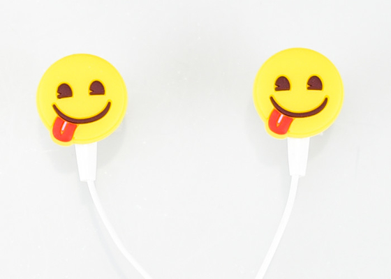 Stereotipia 3,5 millimetri colore del trasduttore auricolare del silicone di Emoji dell'orecchio nel multi con la lunghezza di 1.2m