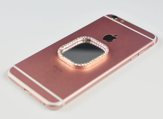 Accessori quadrati del telefono cellulare della decalcomania dello specchio con la decorazione adatta di Smartphone del bordo del diamante